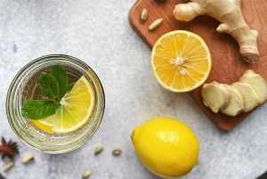 Lemon, Ginger, and Peppermint Tea